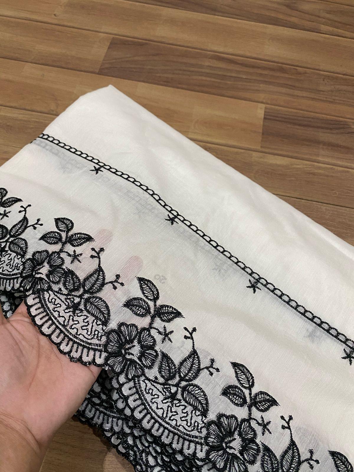 Voile lawn embroidered dupattas