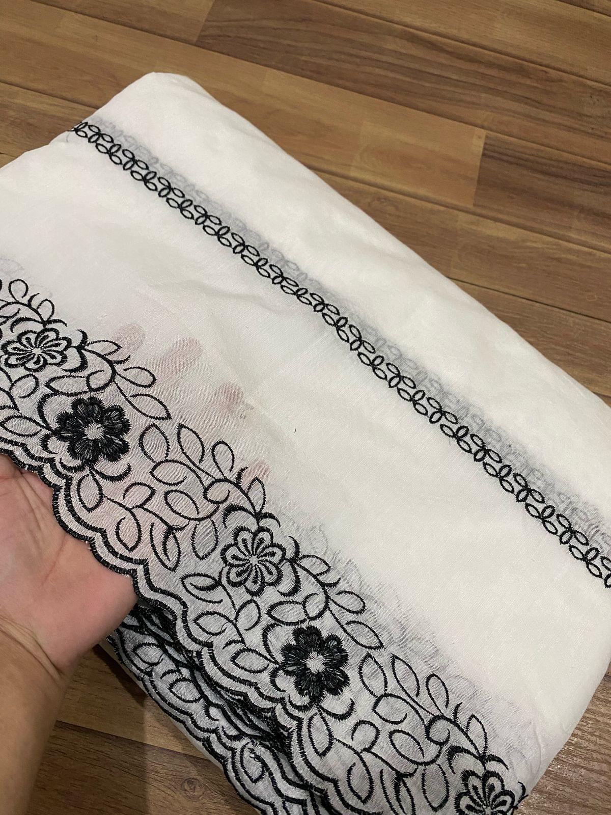 Voile lawn embroidered dupattas