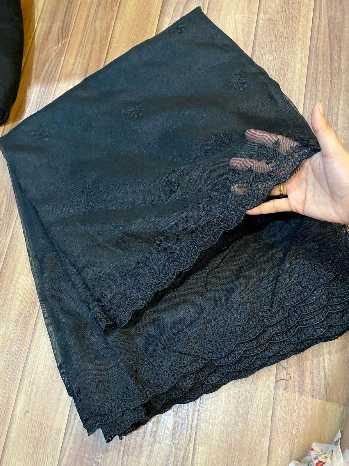 Pure khaddi net embroidered dupattas