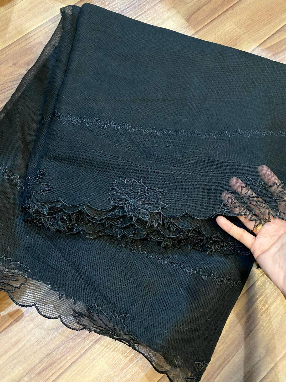 Pure khaddi net embroidered dupattas