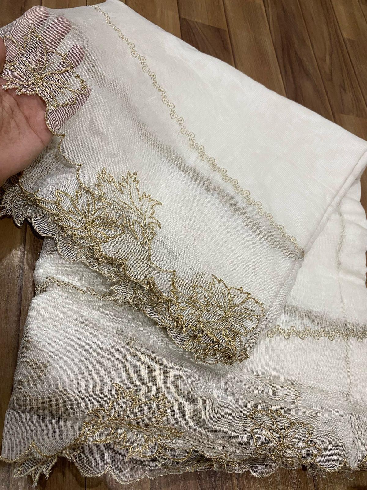 Pure khaddi net embroidered dupattas