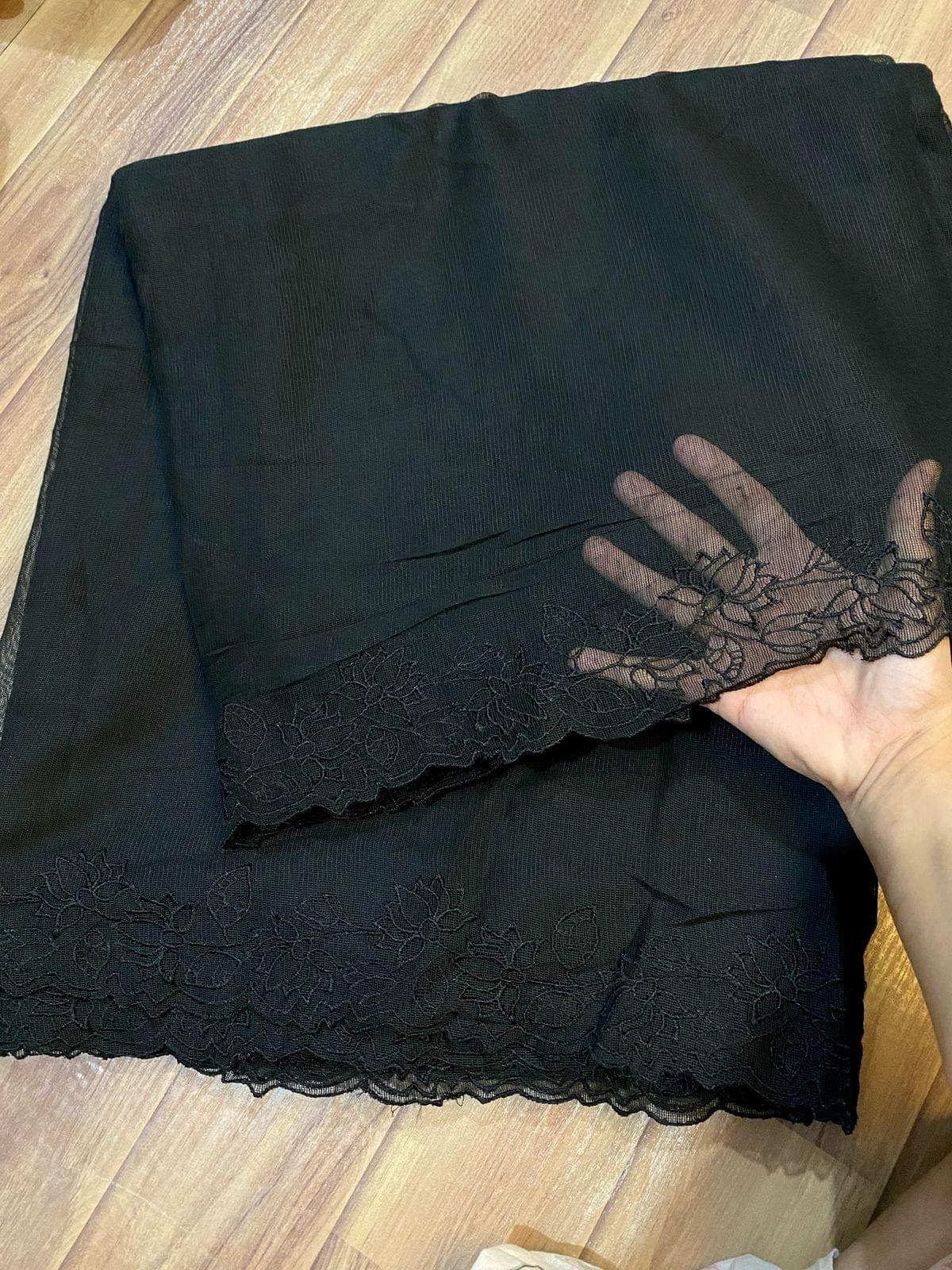 Pure khaddi net embroidered dupattas