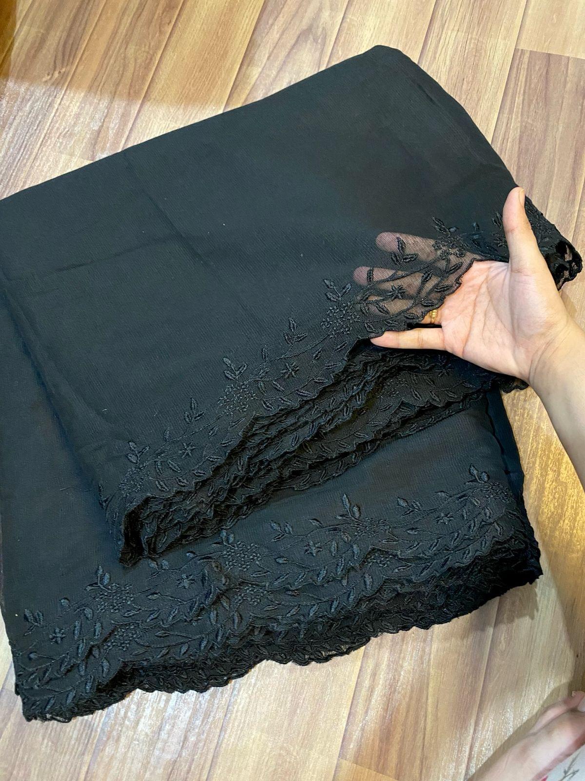 Pure khaddi net embroidered dupattas