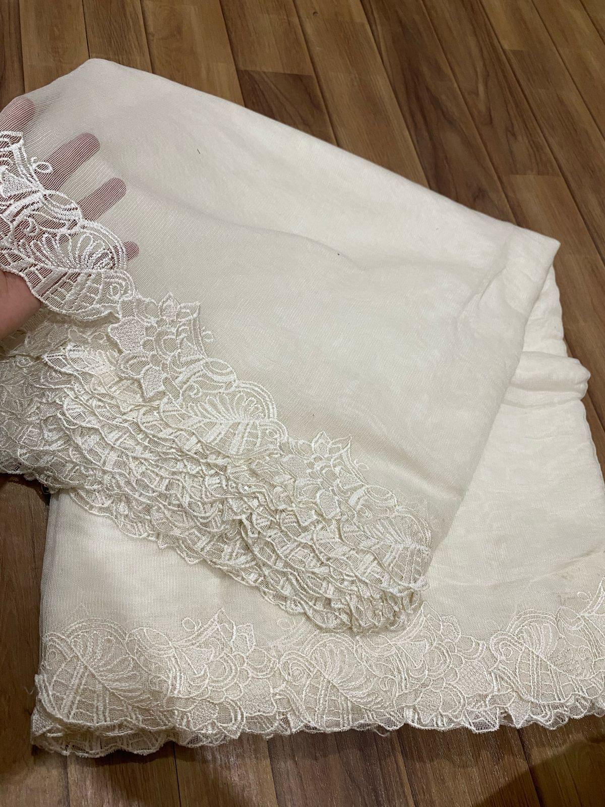 Pure khaddi net embroidered dupattas