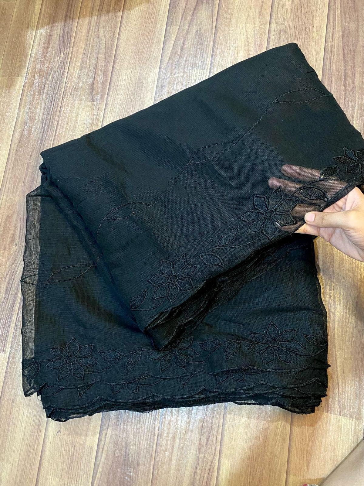 Pure khaddi net embroidered dupattas