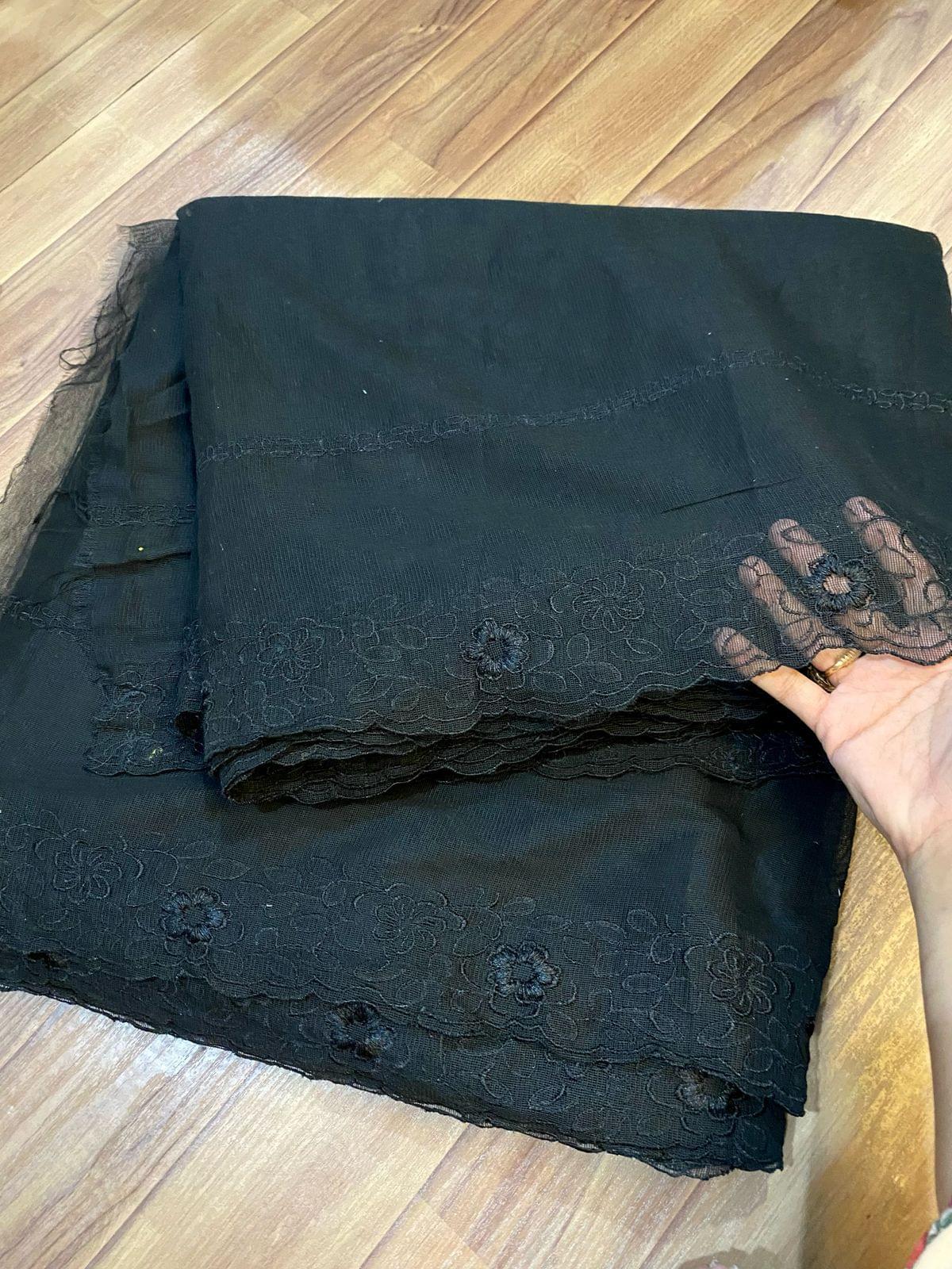 Pure khaddi net embroidered dupattas