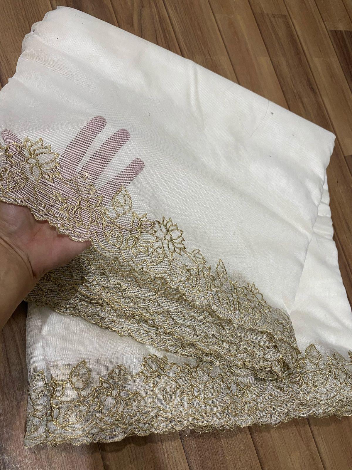 Pure khaddi net embroidered dupattas