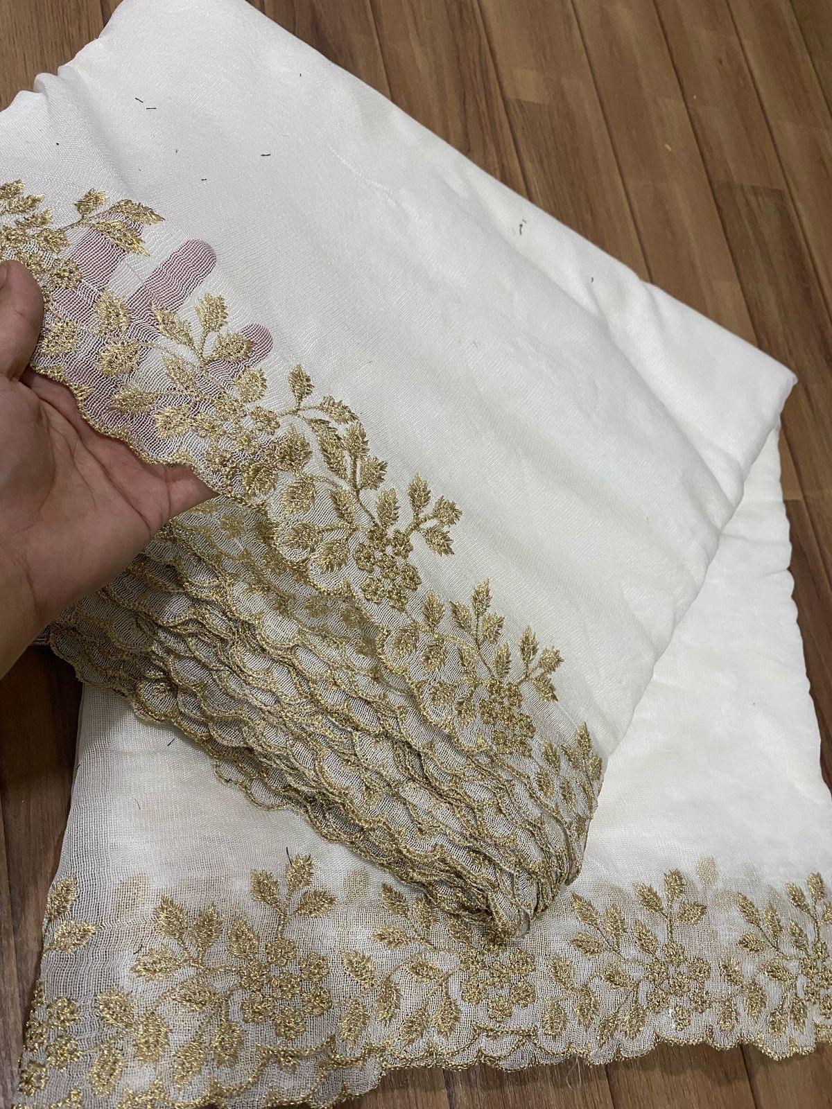 Pure khaddi net embroidered dupattas