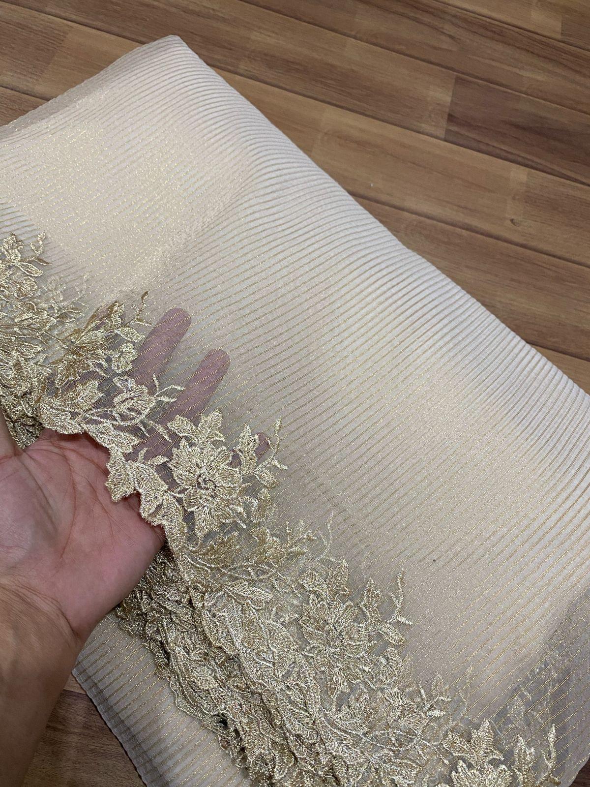 Self knot organza embroidered dupattas