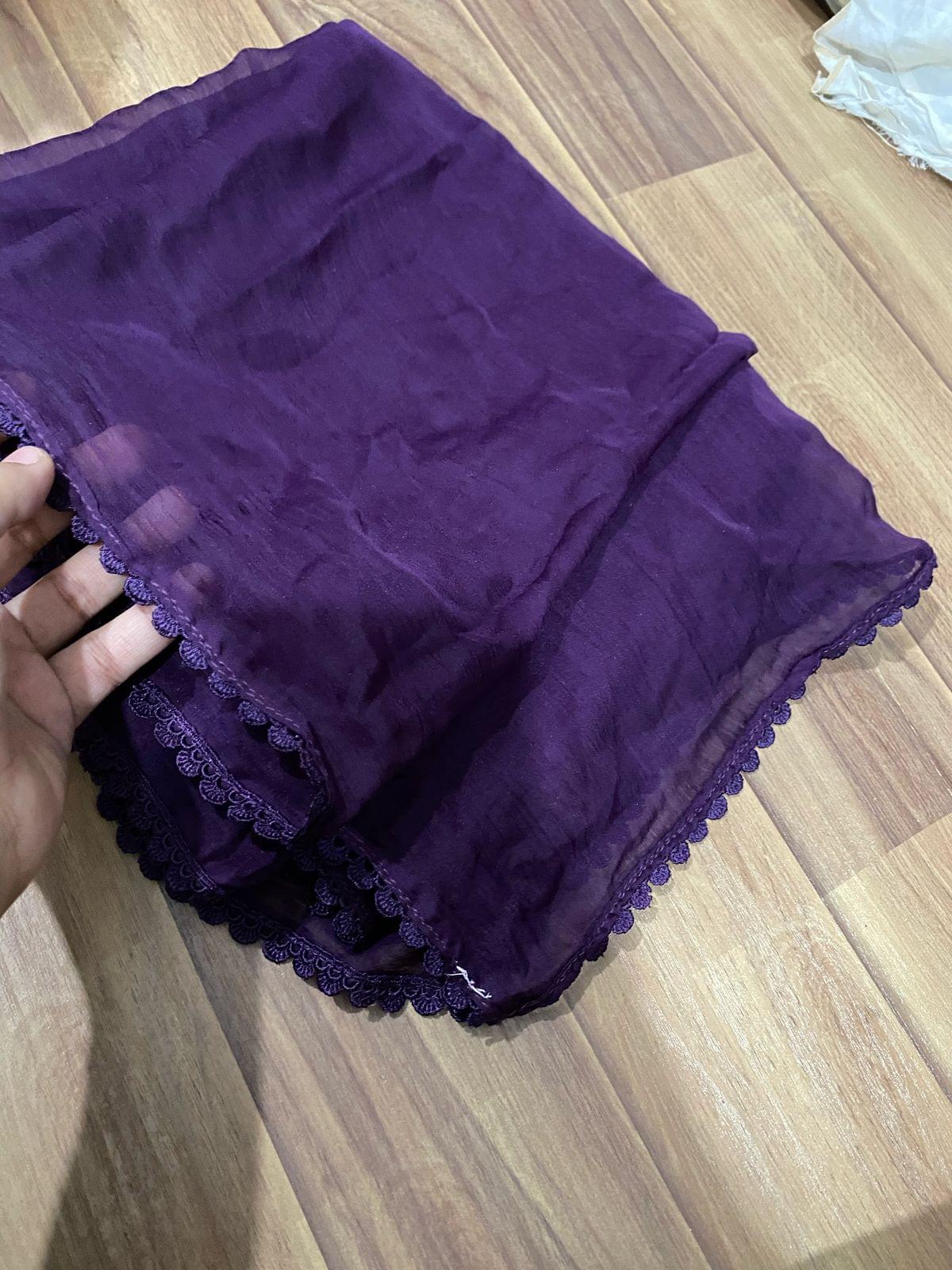 Laced chiffon dupattas