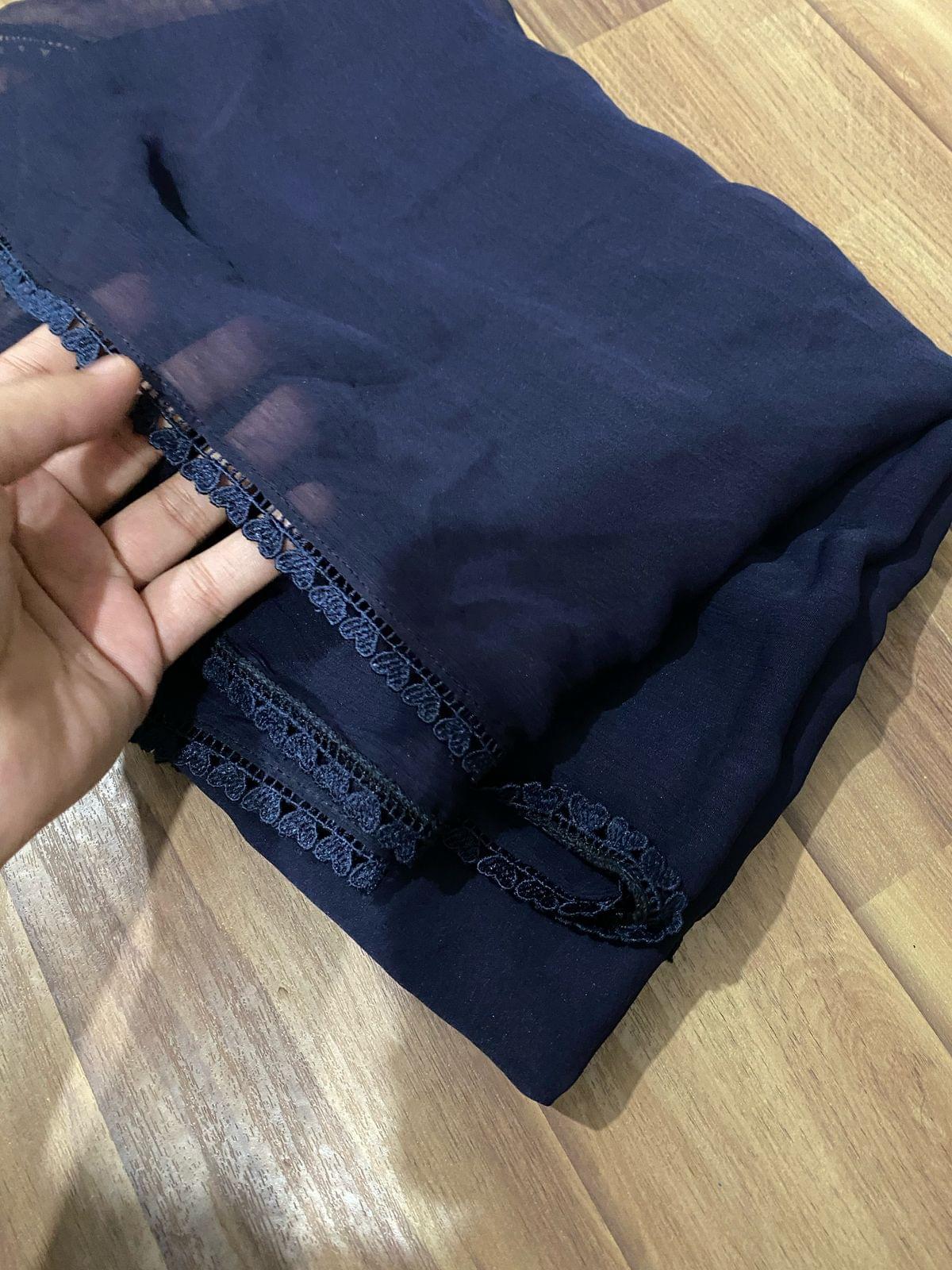 Laced chiffon dupattas