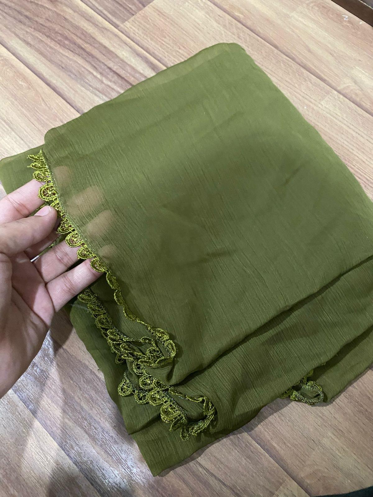 Laced chiffon dupattas