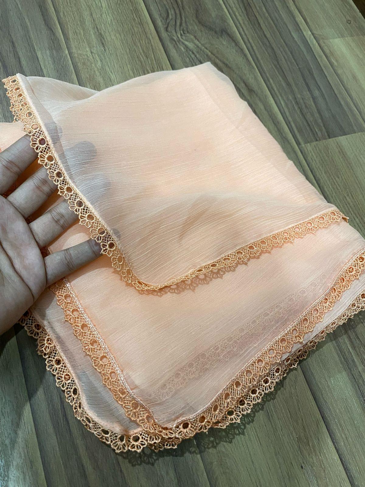 Laced chiffon dupattas