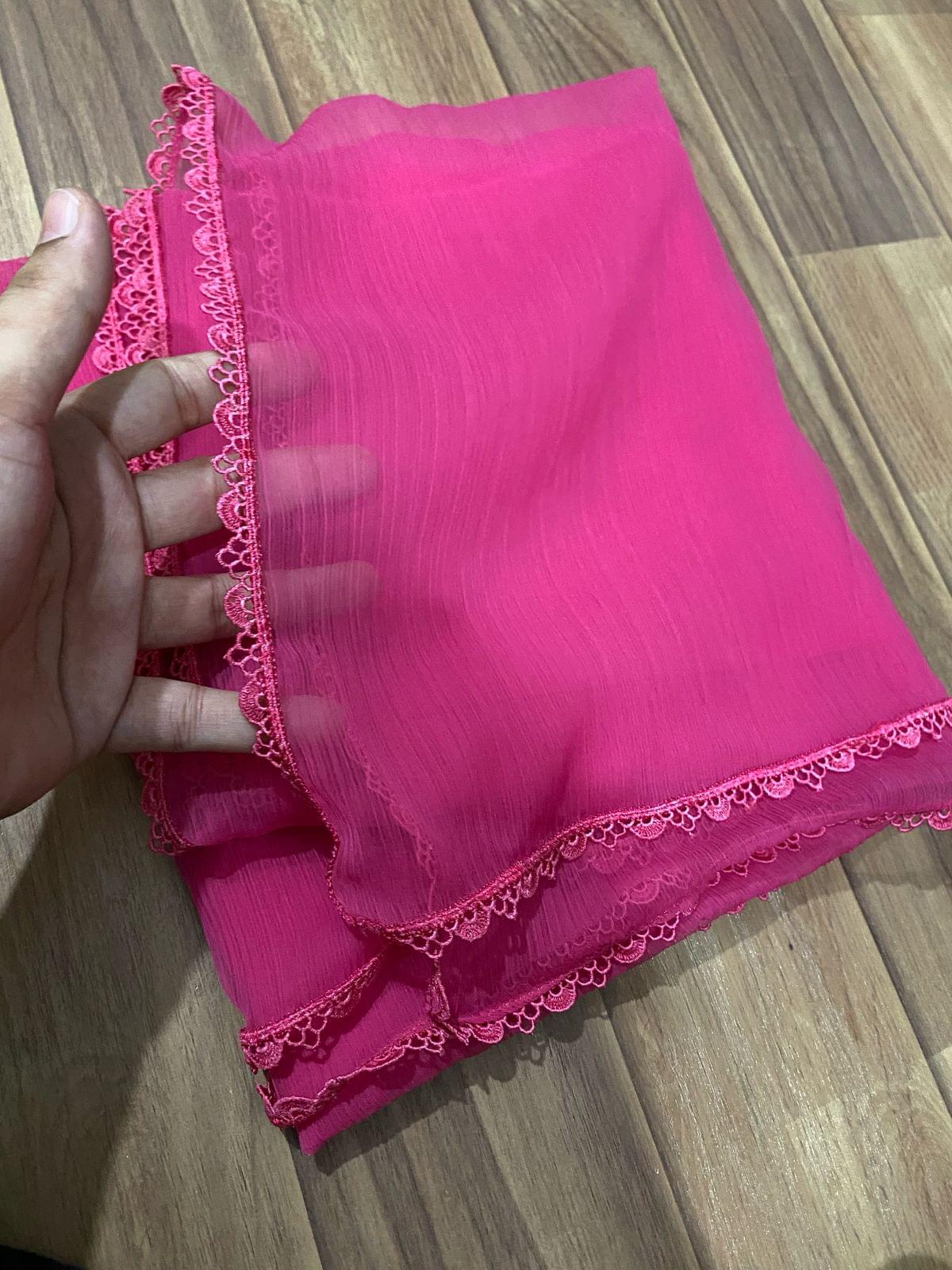 Laced chiffon dupattas