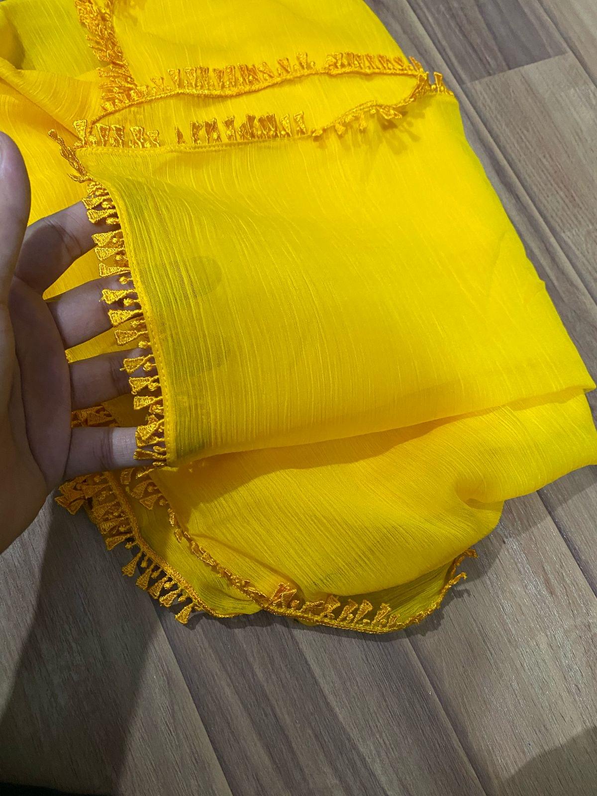 Laced chiffon dupattas