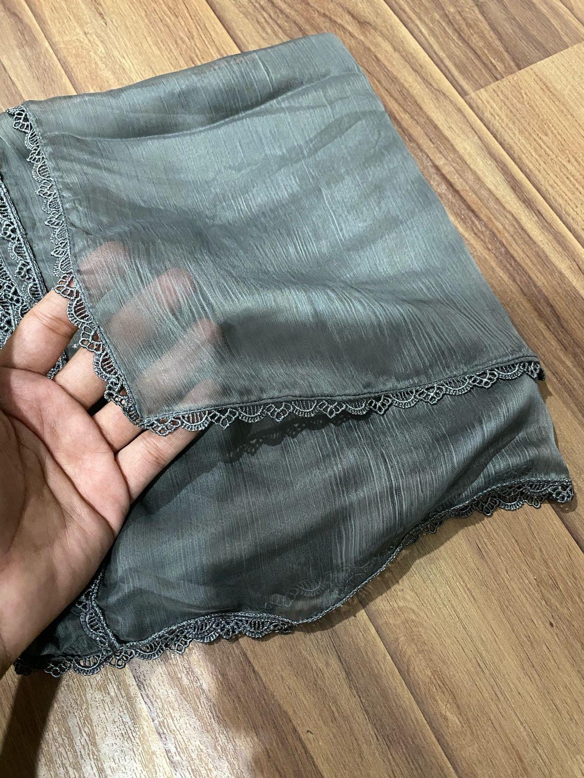 Laced chiffon dupattas