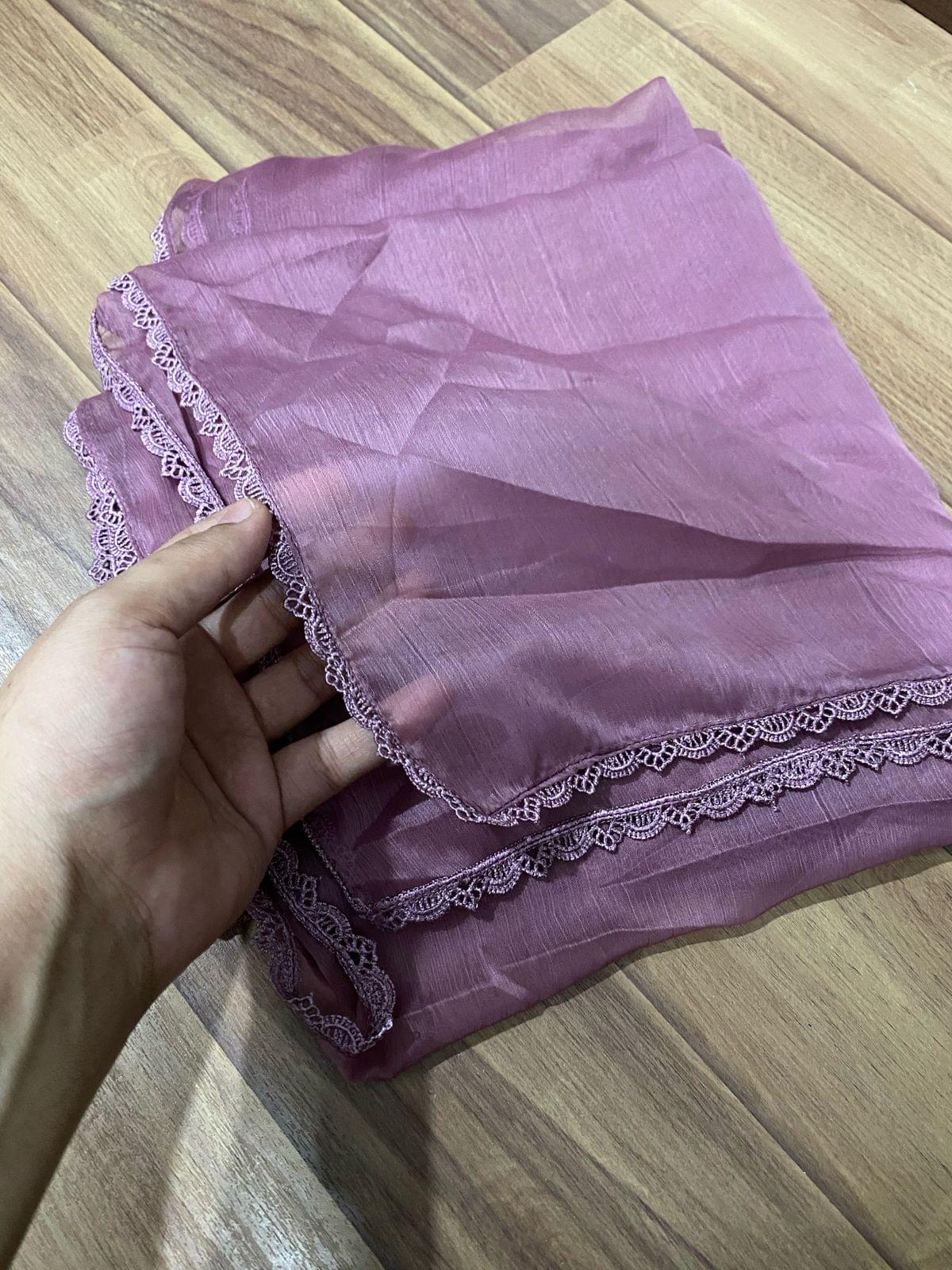 Laced chiffon dupattas