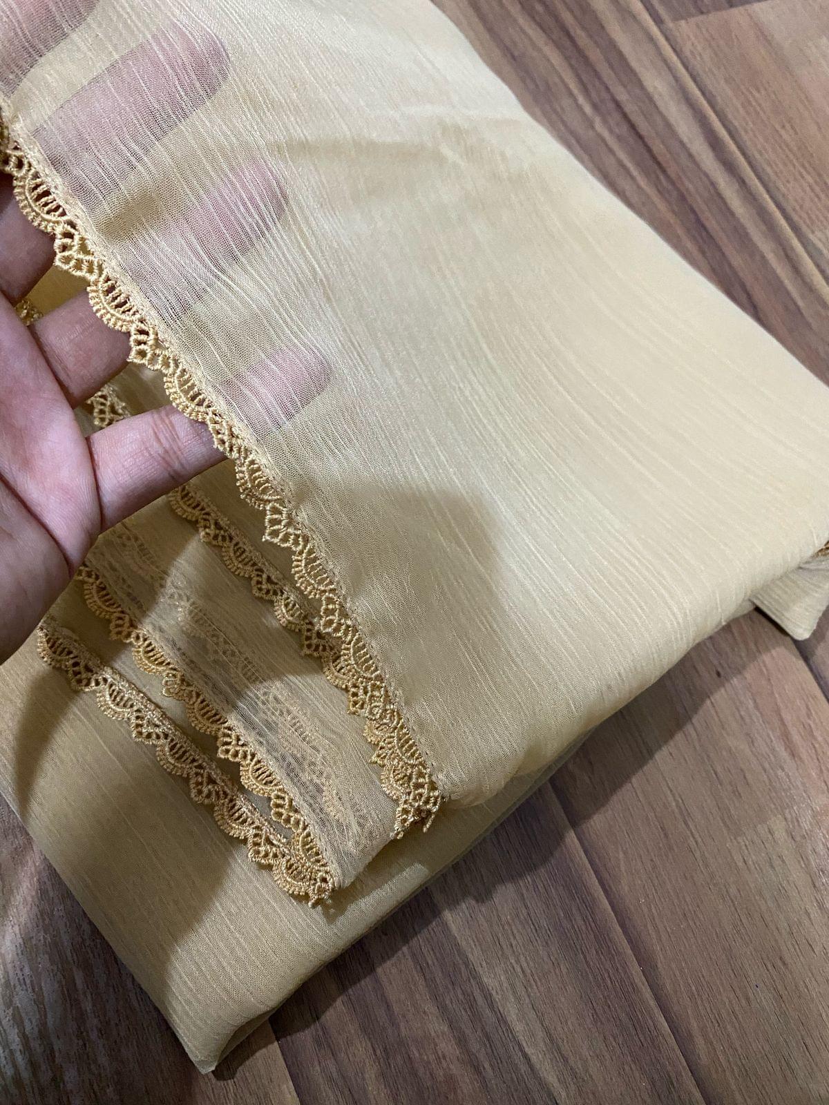 Laced chiffon dupattas