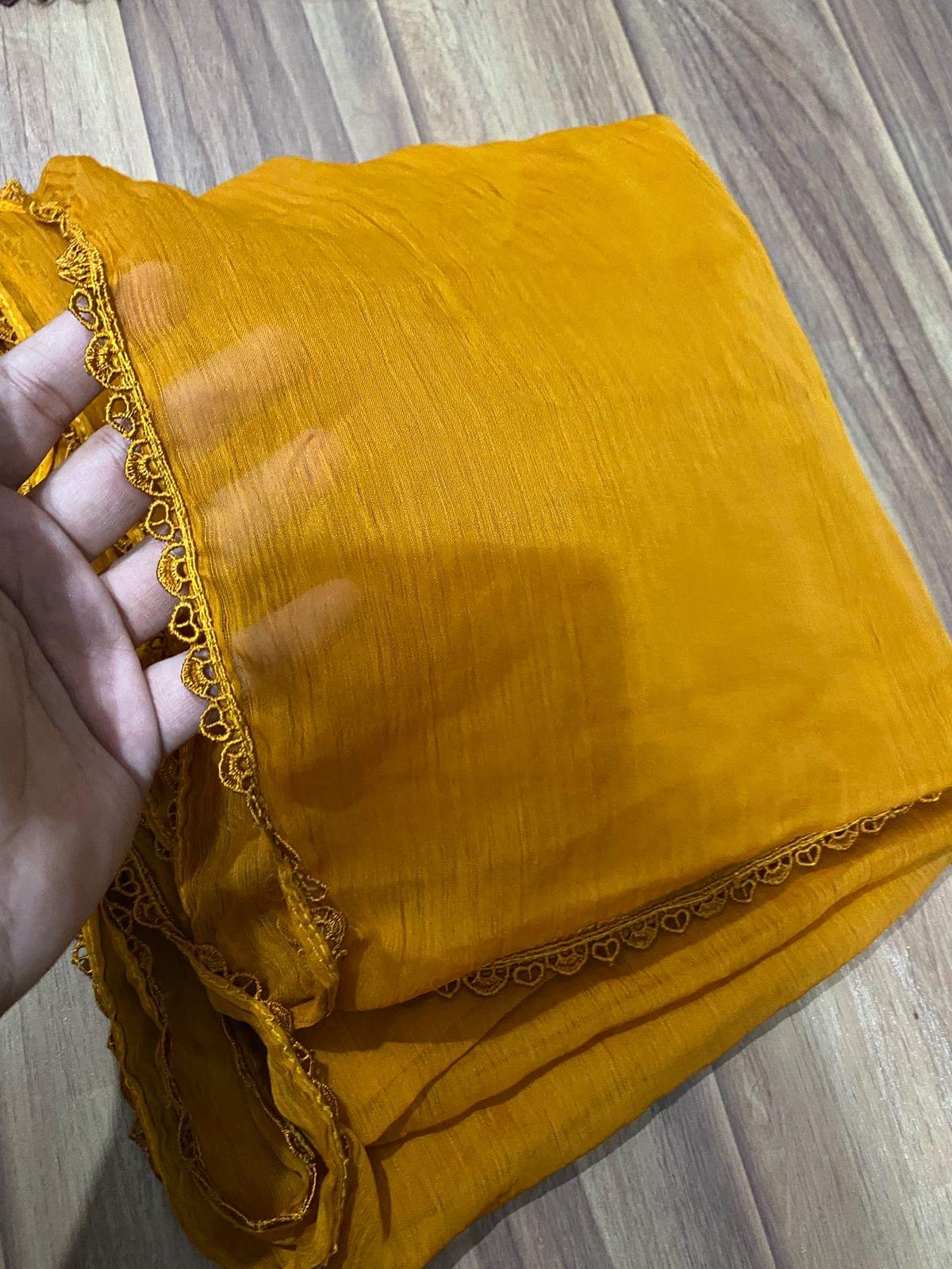 Laced chiffon dupattas