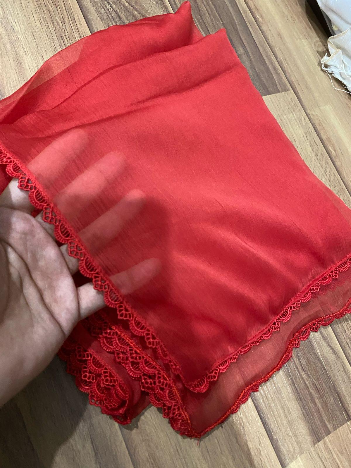 Laced chiffon dupattas