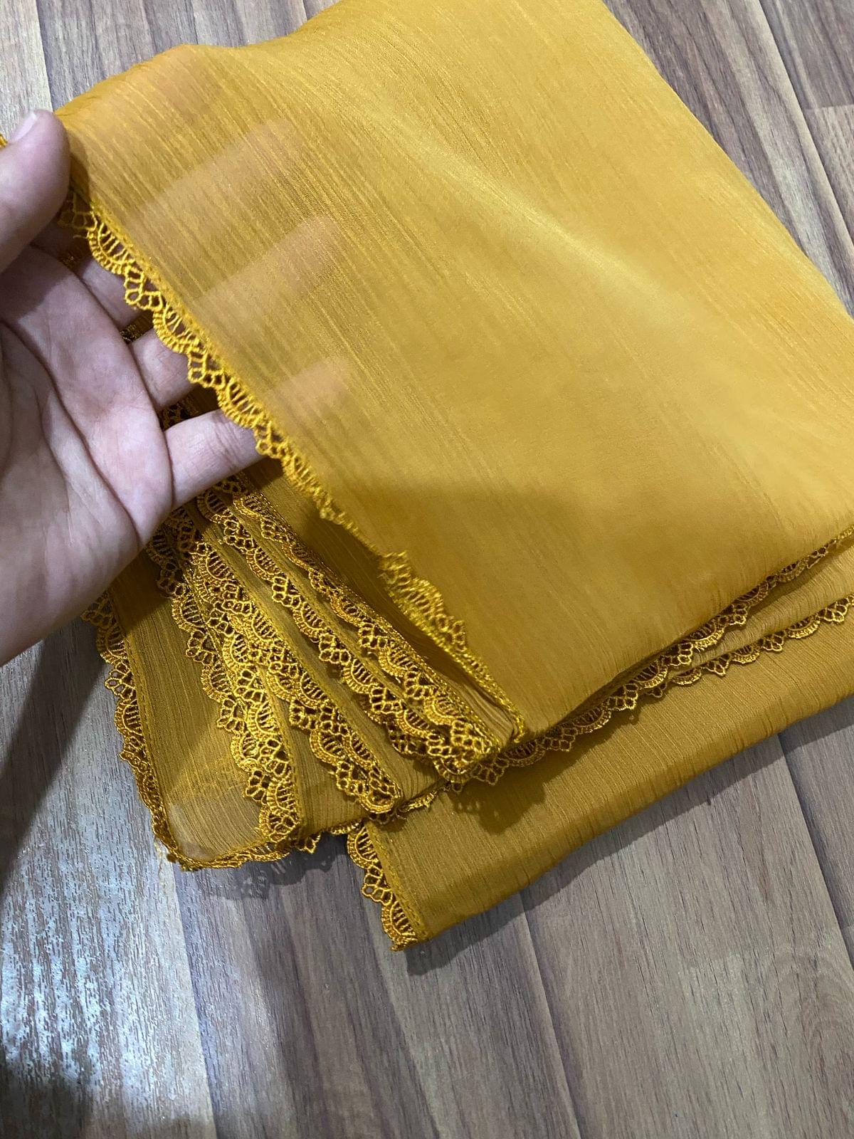 Laced chiffon dupattas