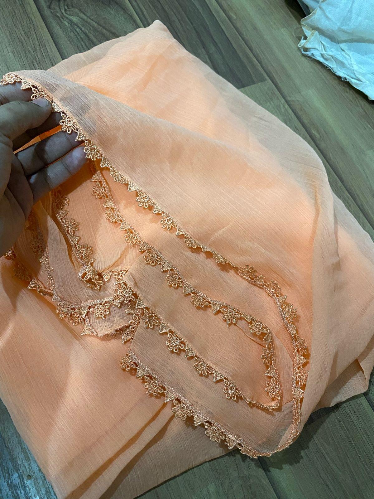 Laced chiffon dupattas