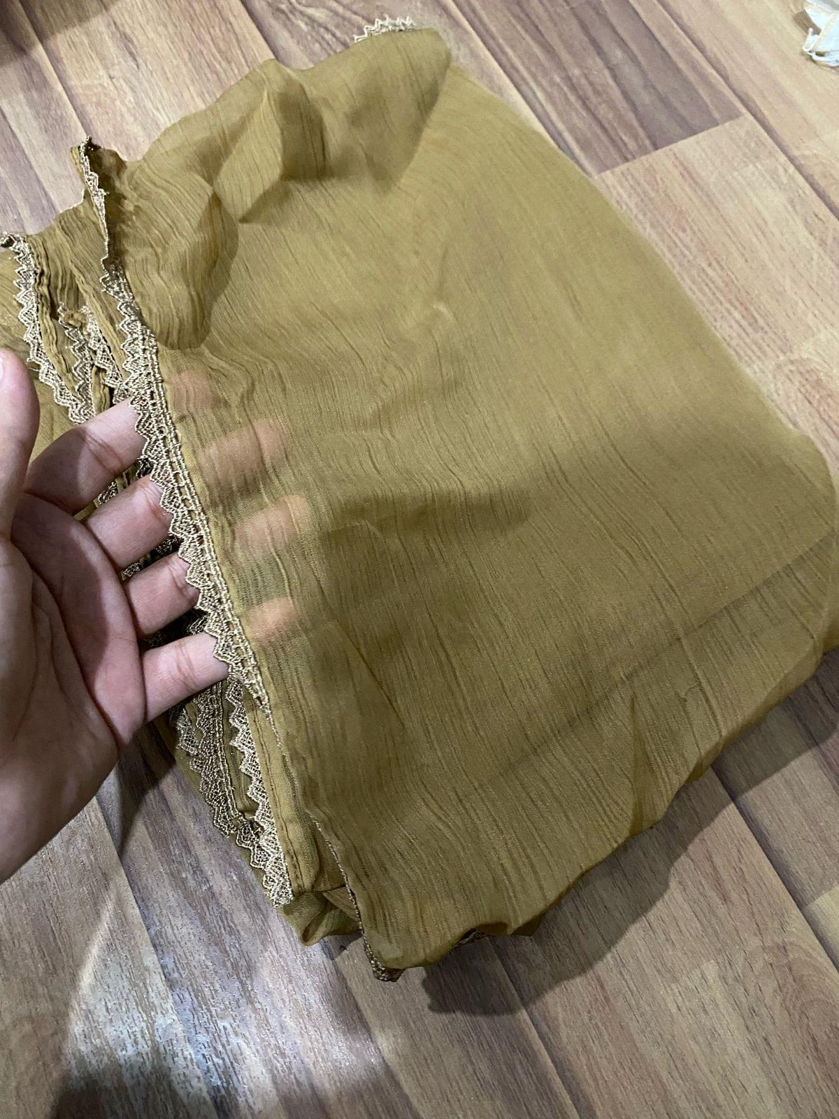 Laced chiffon dupattas