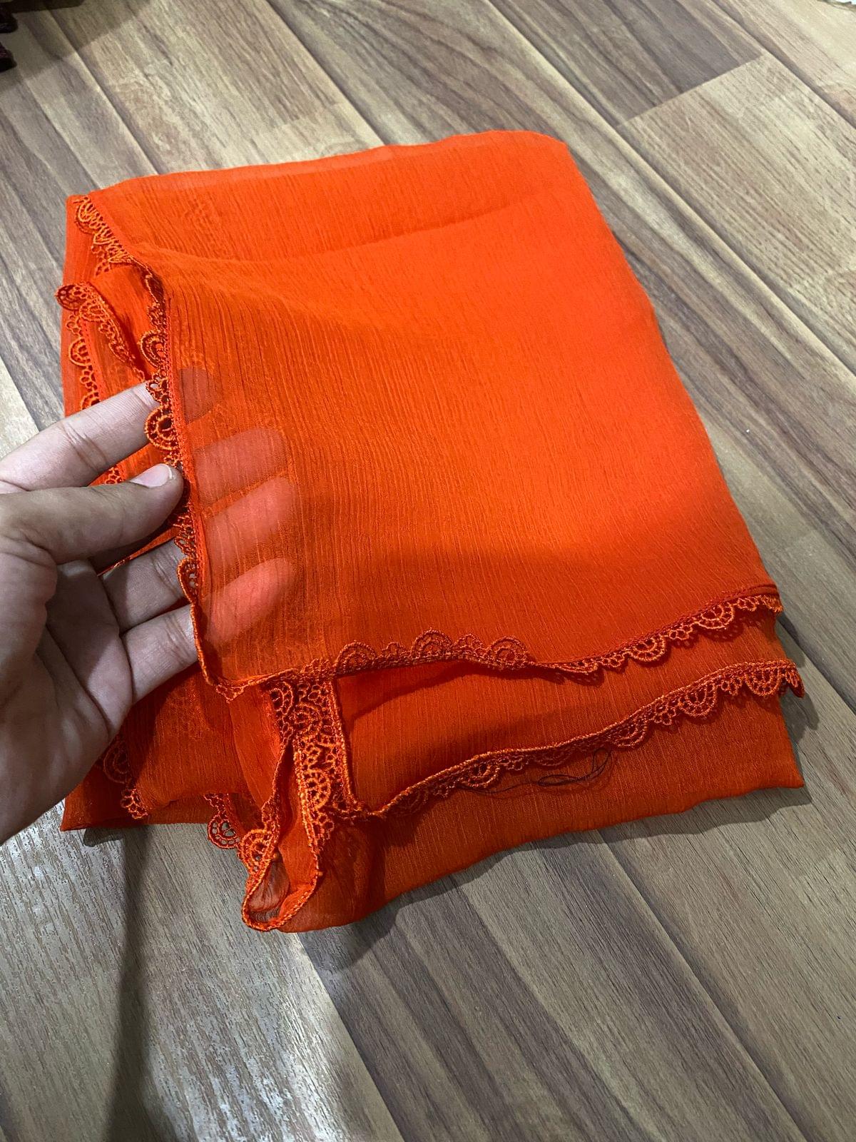 Laced chiffon dupattas