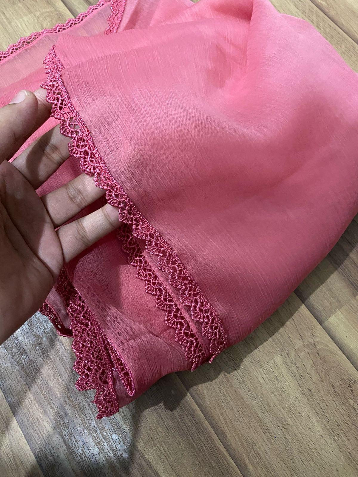 Laced chiffon dupattas