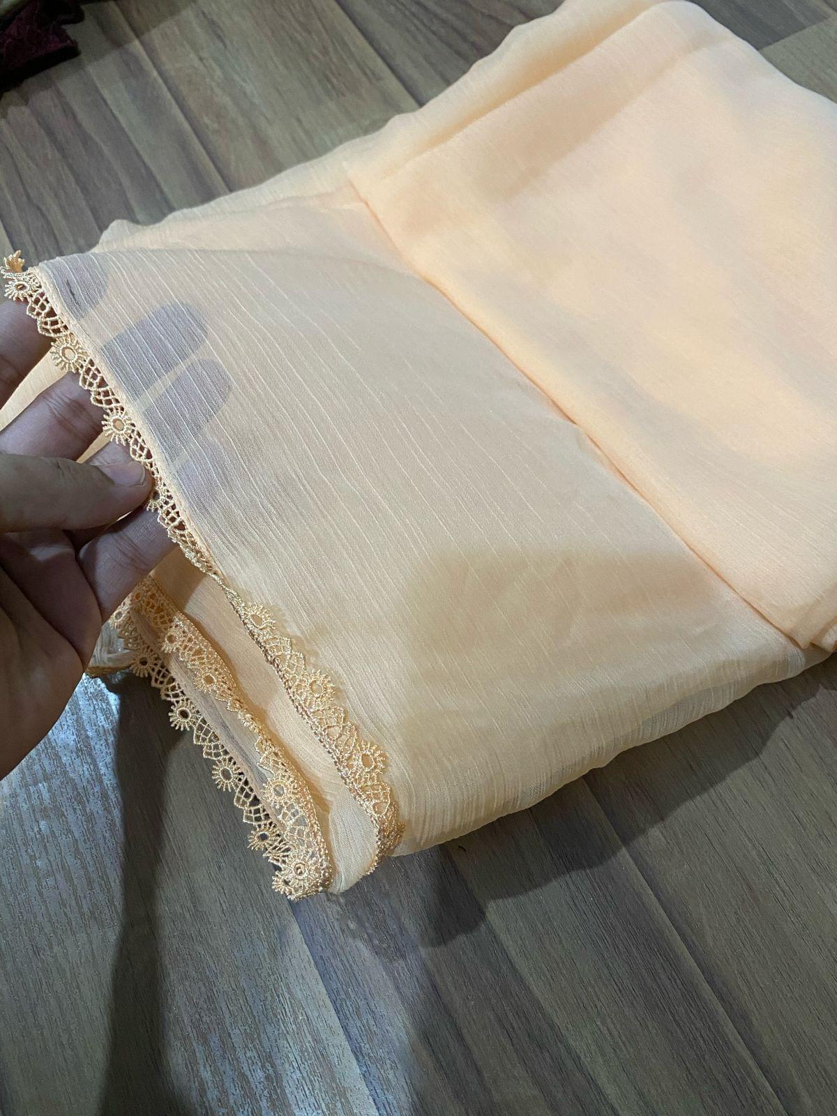 Laced chiffon dupattas