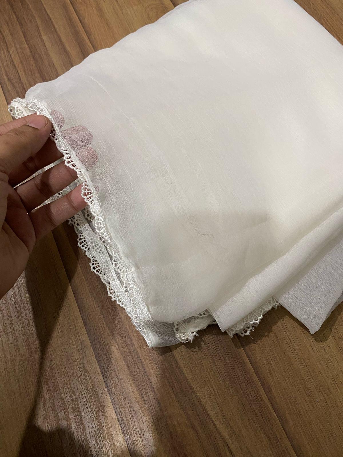 Laced chiffon dupattas