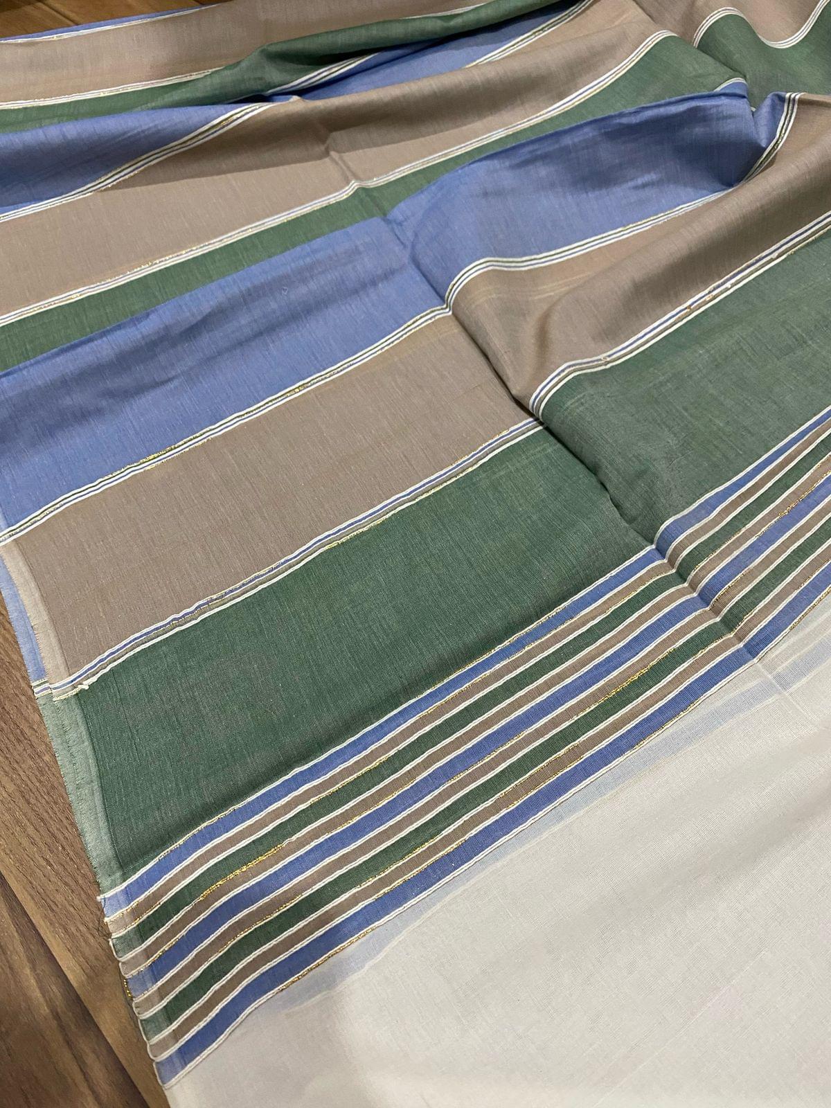 Pure lawn multi stripes chadar
