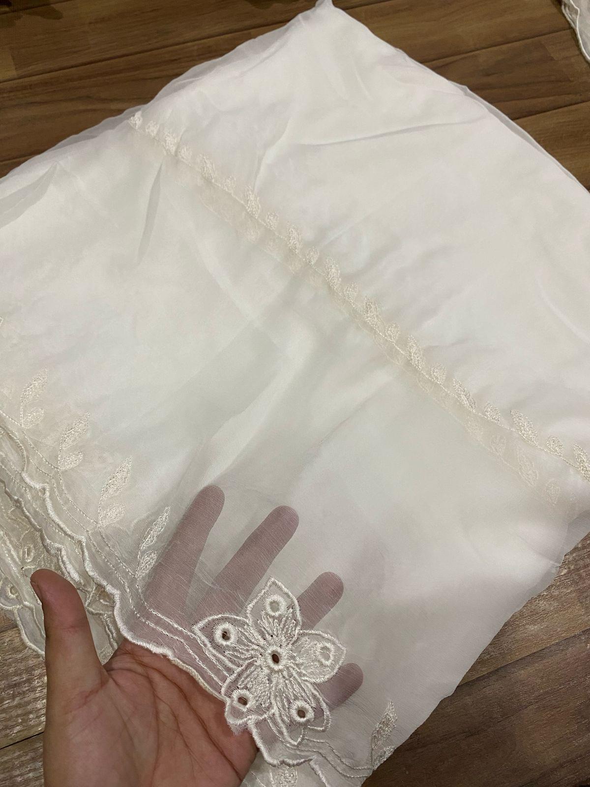 Pure Chiffon Embroidered Dupattas