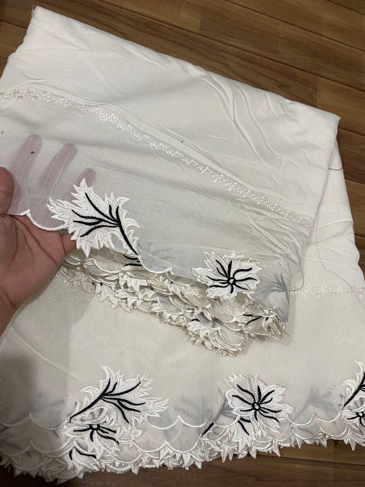 Voile lawn embroidered dupatta