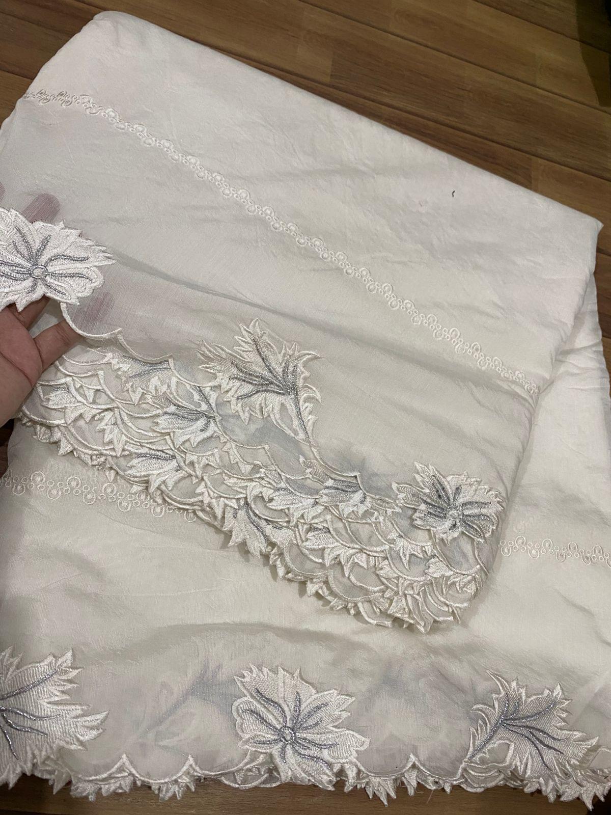 Voile lawn embroidered dupatta