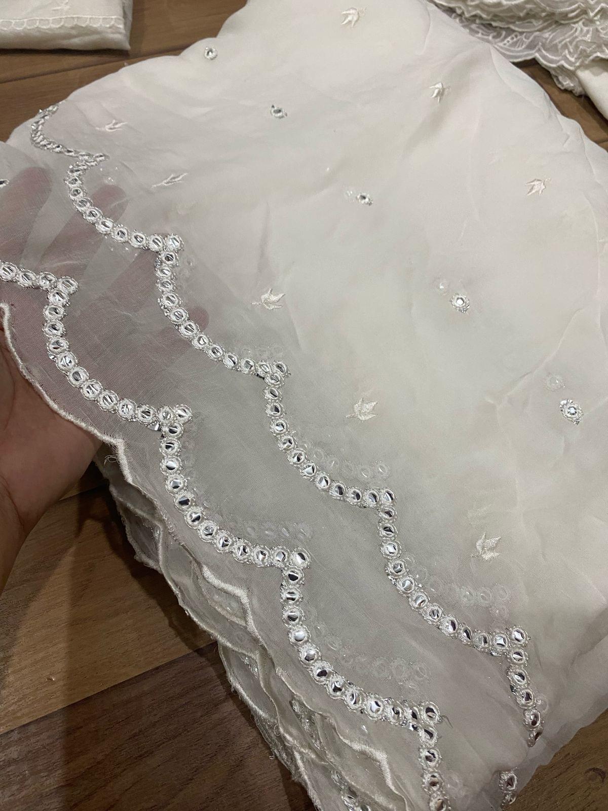 PURE CHIFFON SILVER SITARA ARTICLES