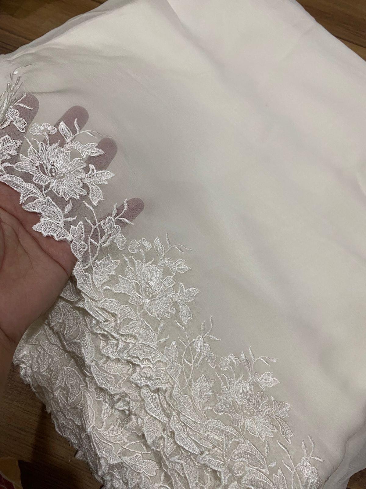 Semi pure chiffon embroidered dupatta