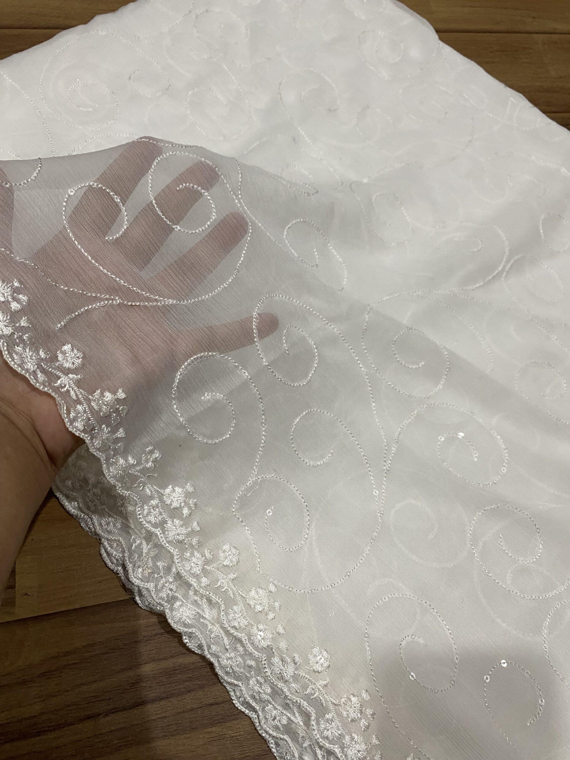 SEQUINS EMBROIDERED CHIFFON DUPATTA