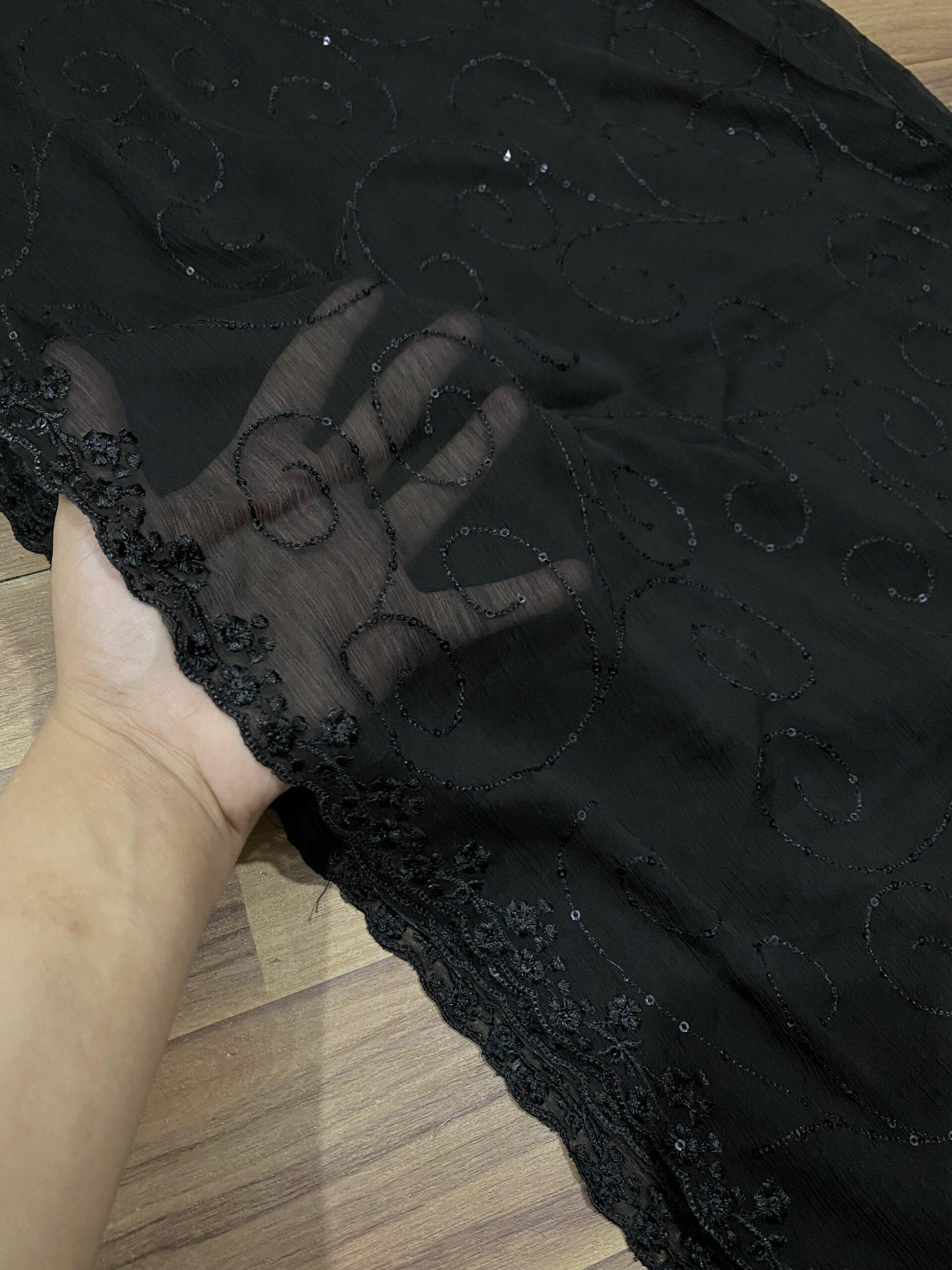 SEQUINS EMBROIDERED CHIFFON DUPATTA