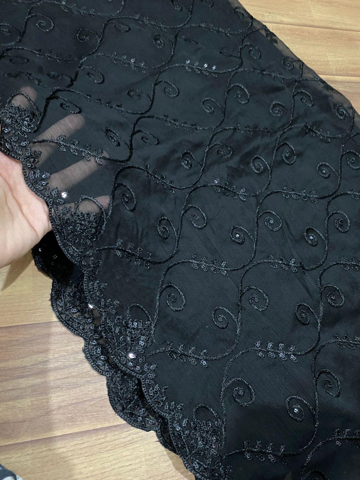 SEQUINS EMBROIDERED CHIFFON DUPATTA