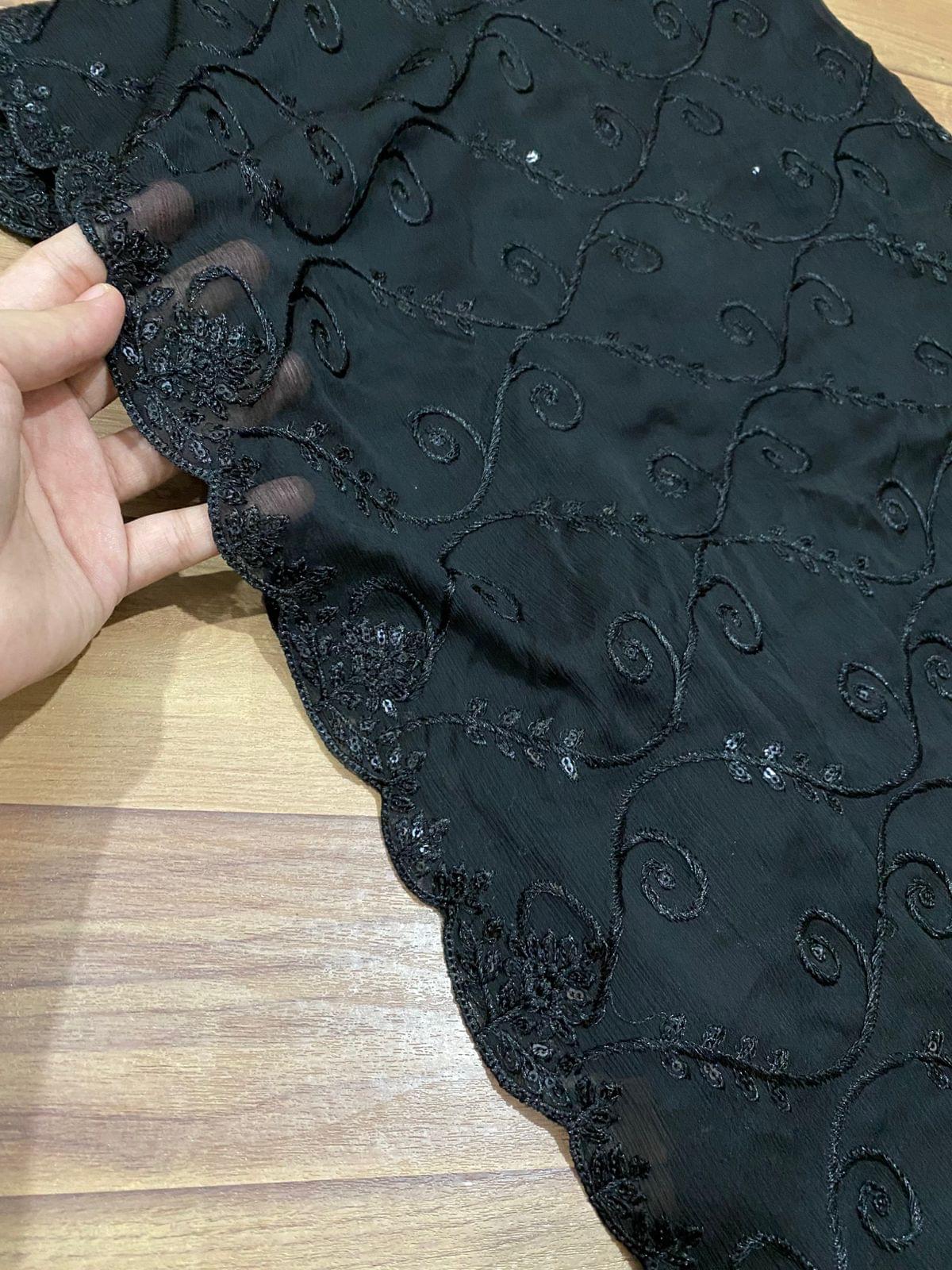 SEQUINS EMBROIDERED CHIFFON DUPATTA