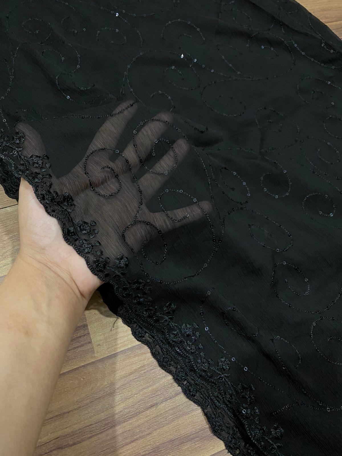 SEQUINS EMBROIDERED CHIFFON DUPATTA