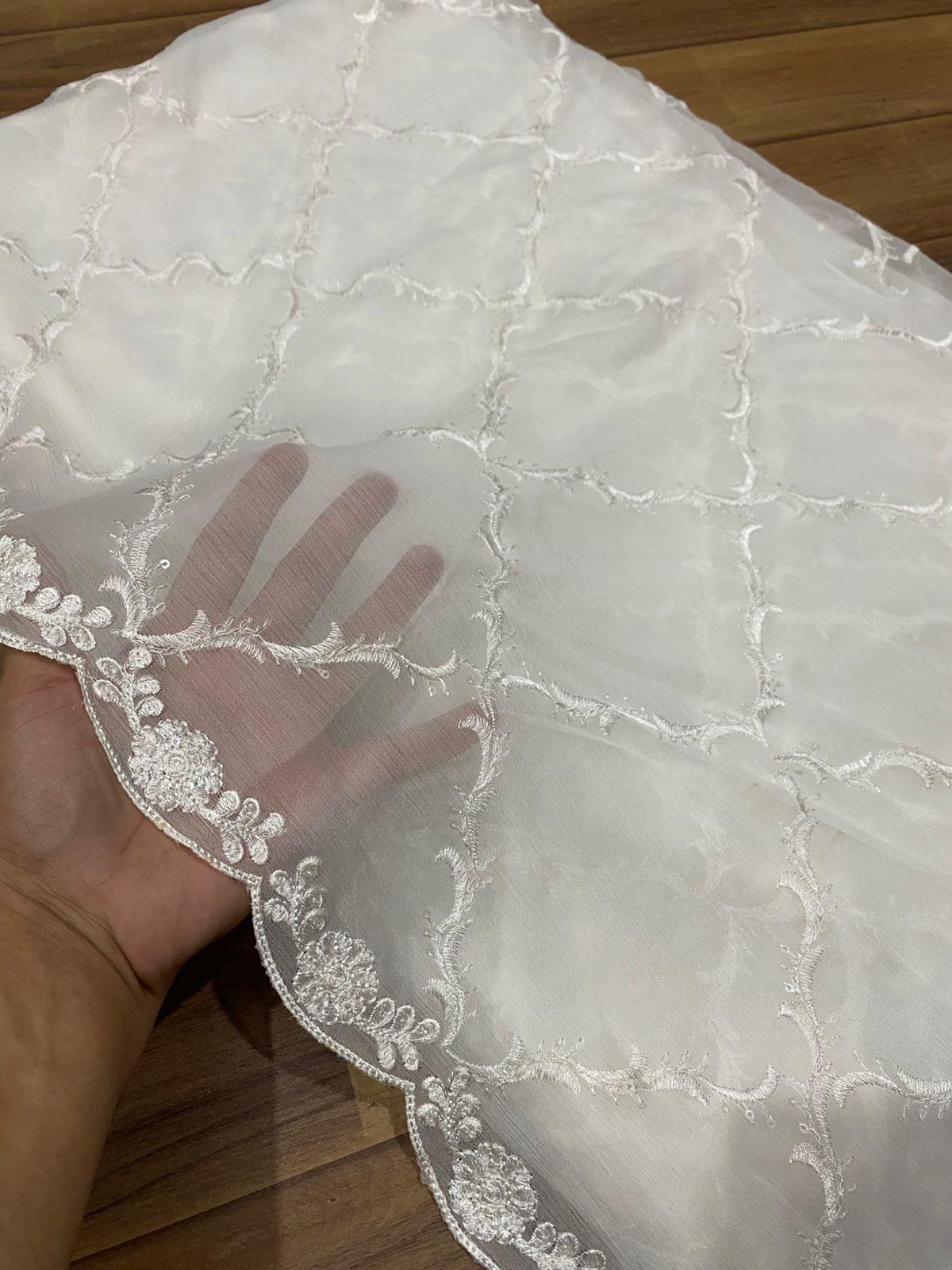 SEQUINS EMBROIDERED CHIFFON DUPATTA