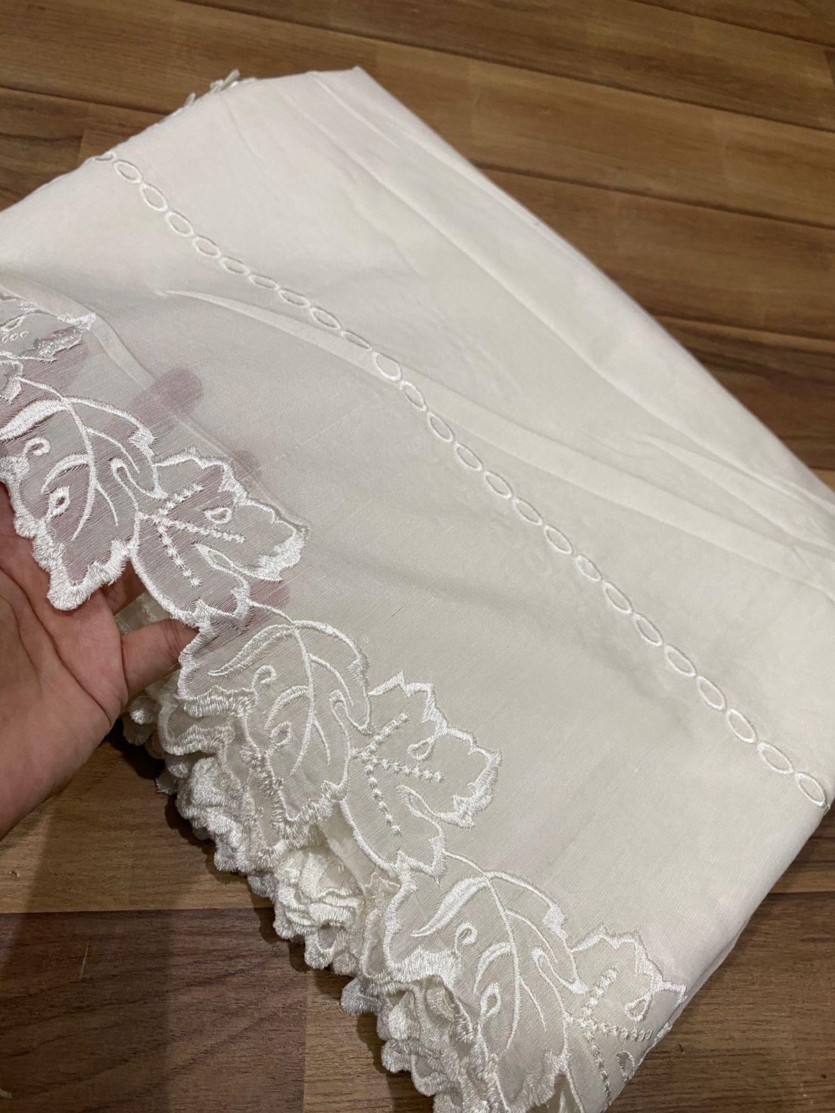 Voile lawn embroidered dupatta