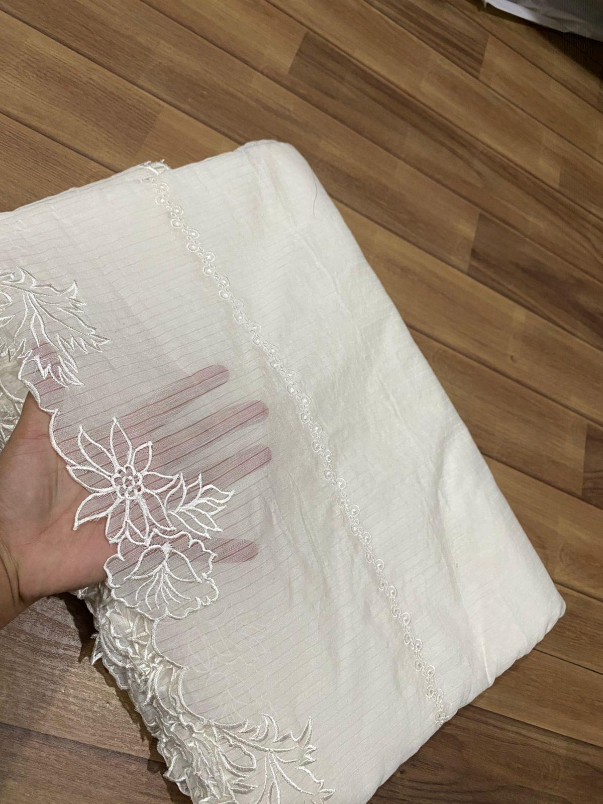 Voile lawn embroidered dupatta