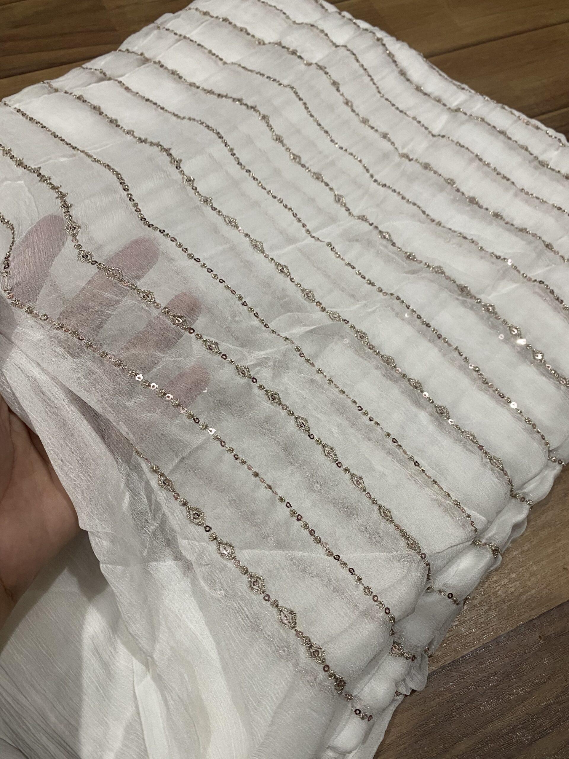 Pure Chiffon Rose Gold Tilla Stripe