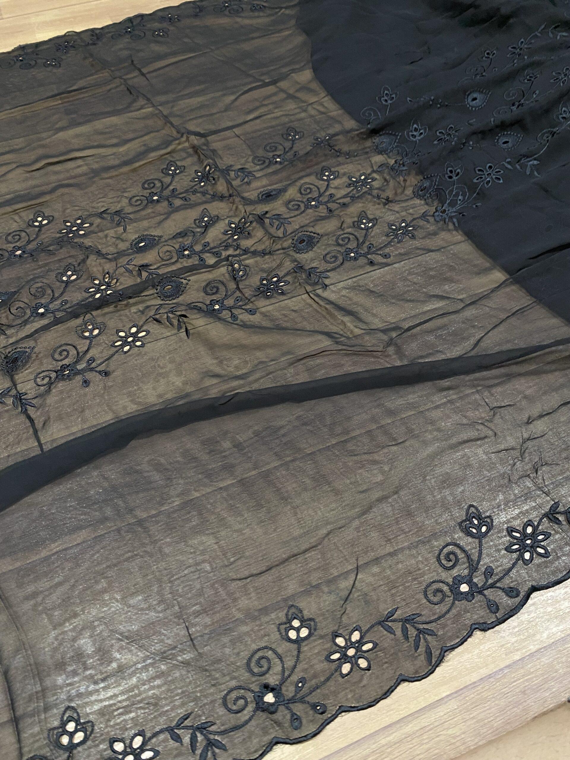 Pure Chiffon Jaal Embroidered dupatta