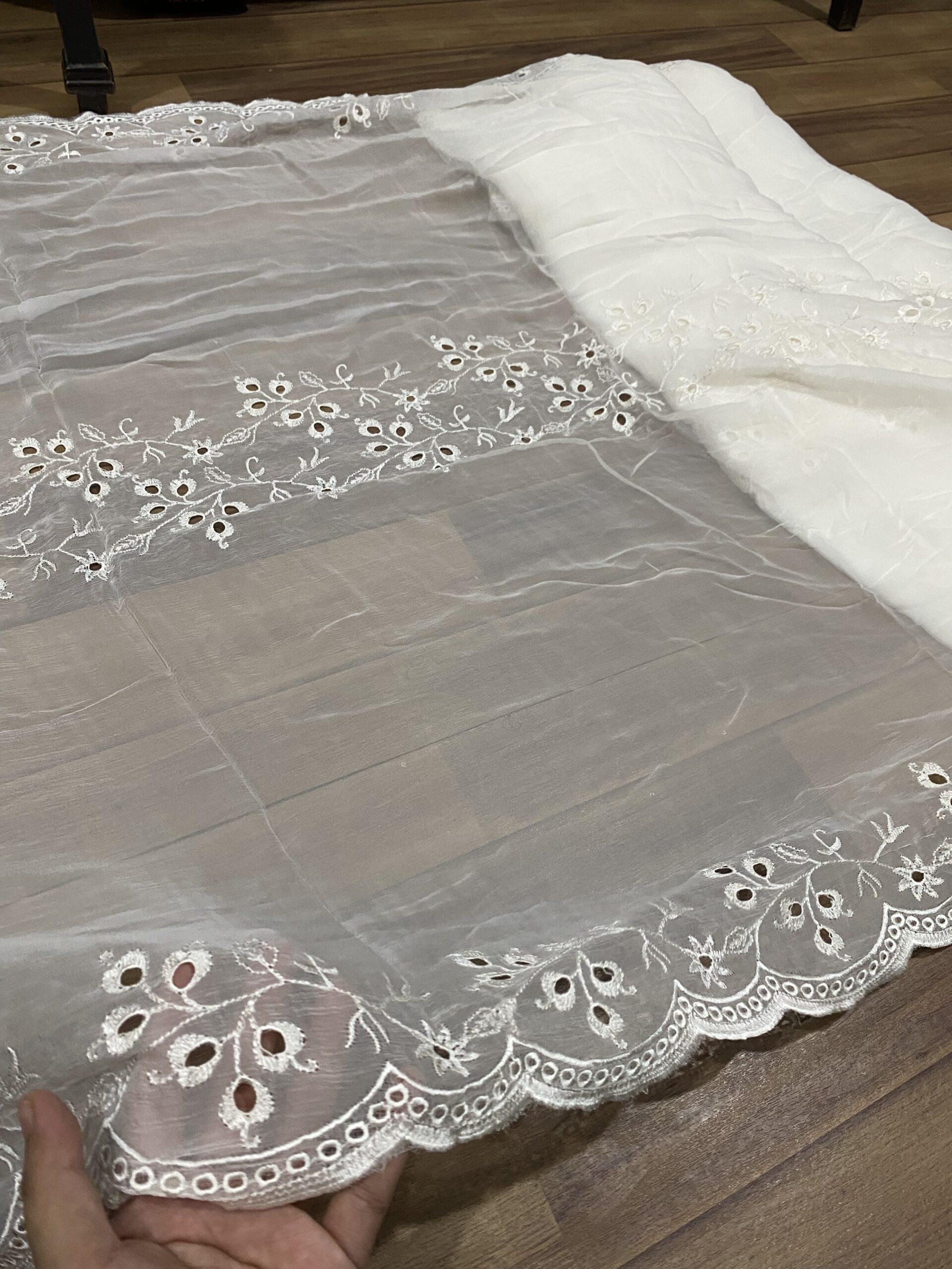 Pure Chiffon Jaal Embroidered Dupatta