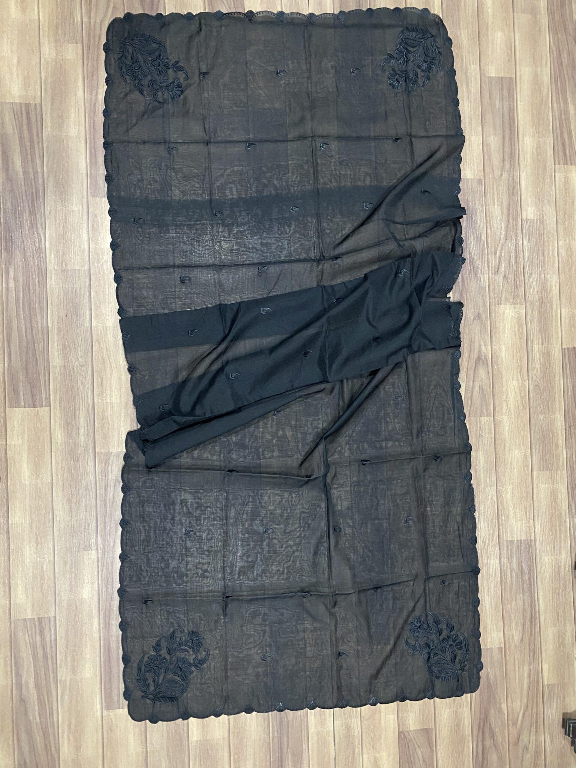 Voile lawn four side dupatta