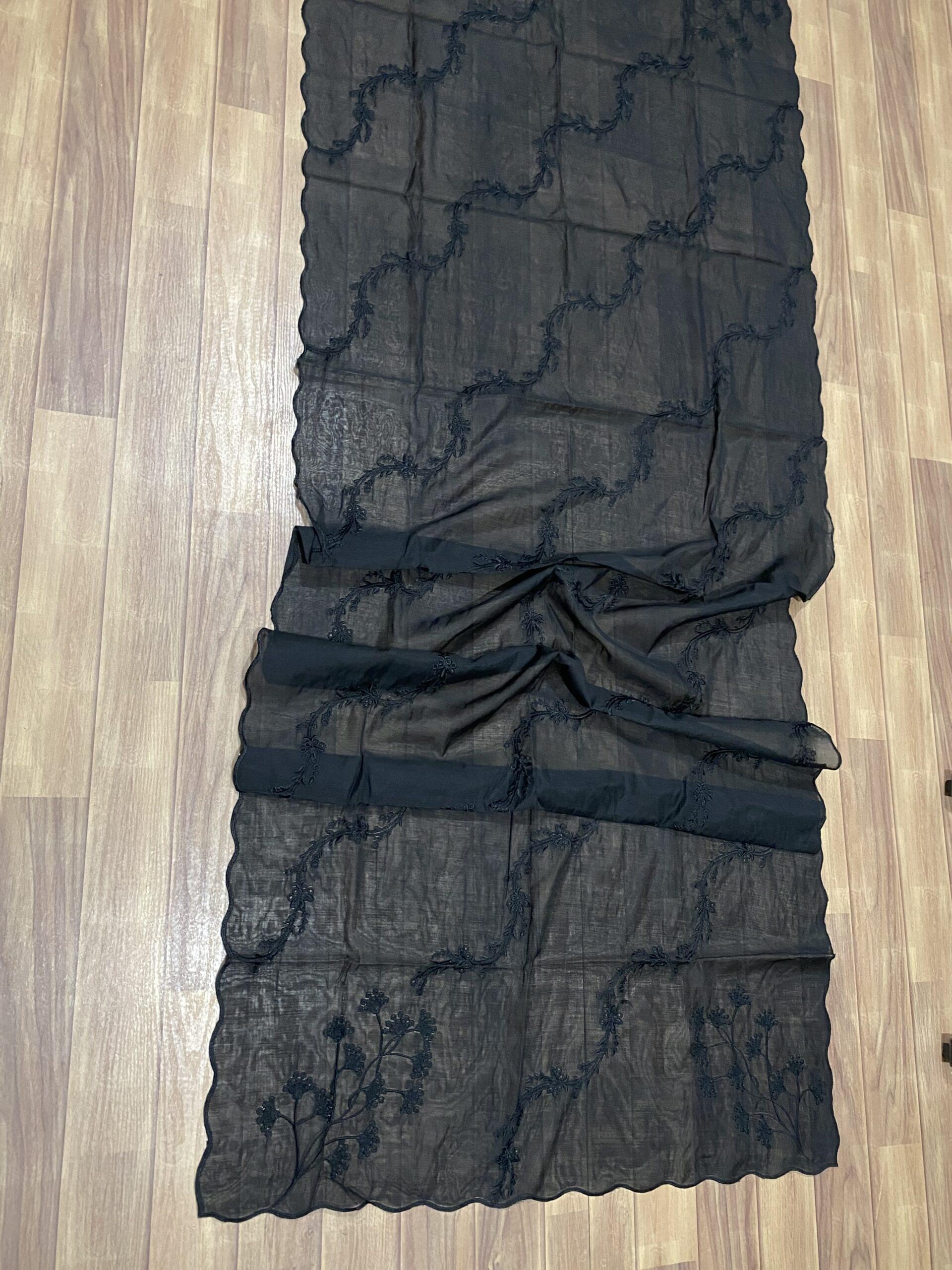 Four side voile lawn dupatta